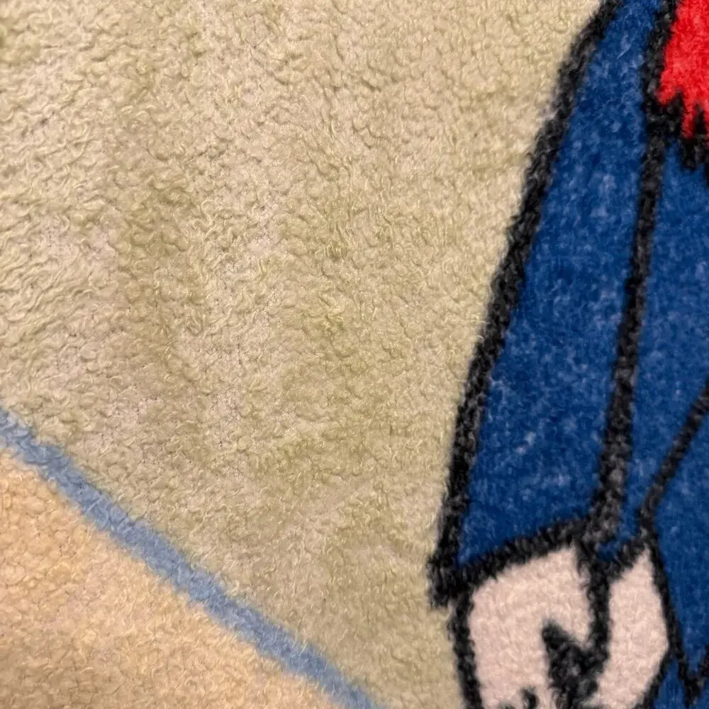 Vtg 90s Madeline plush throw blanket - Hard to find blue minky cartoon 58 x 50